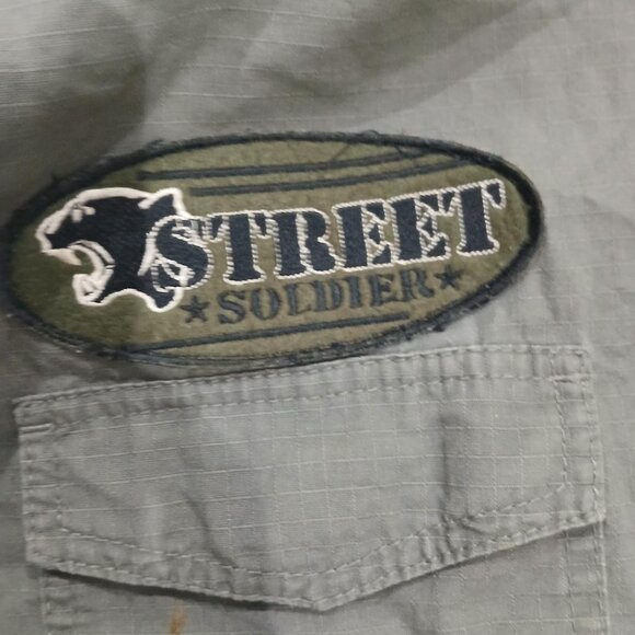 Point Zero Military Green Obama Patches Shirt/Jacket size XL. - Picture 6 of 14